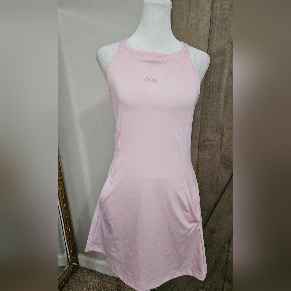 Adidas City Break Baby Pink Athletic Dress Tennis Golf Activewear Small - Picture 2 of 14